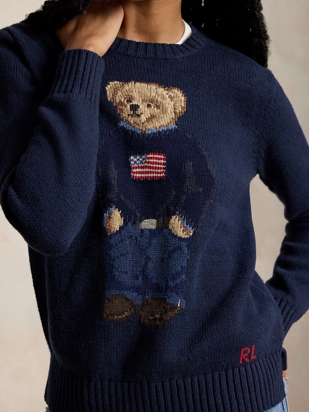Ralph Lauren polo Bear Motif Crewneck Sweater - Picture 5 of 6